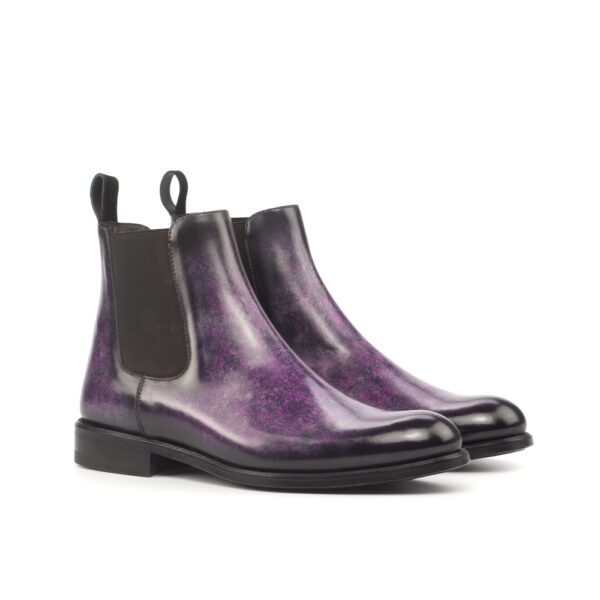 paars patina chelsea boots