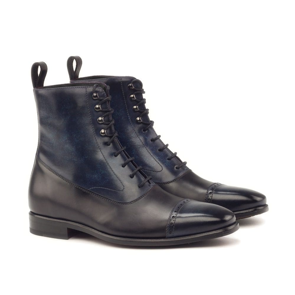 Balmoral boot in donker denim patina