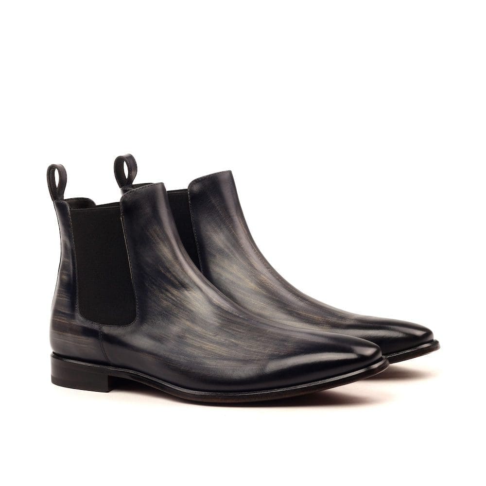 Tudor-Chelsea Boot Classic - Heavy Patina Grey-Dress Black Welt-MORAGHI