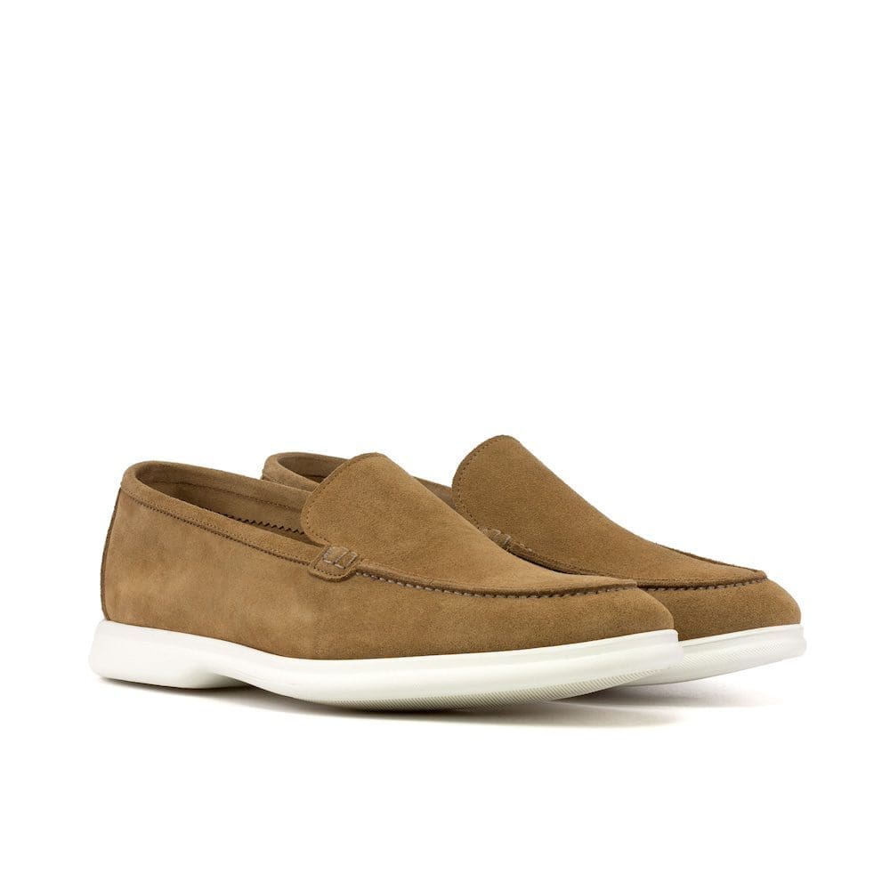 mocassin flec in camel suede