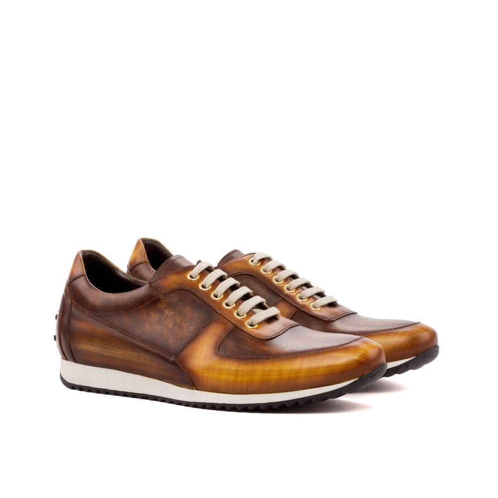 Weston driver sneaker in twee kleuren patina