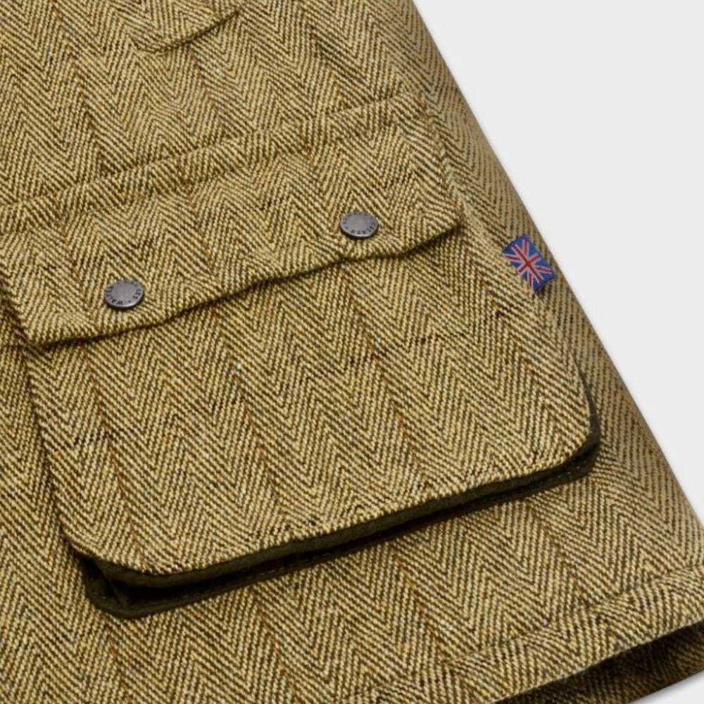 Detail zak van tweed waistcoat straw
