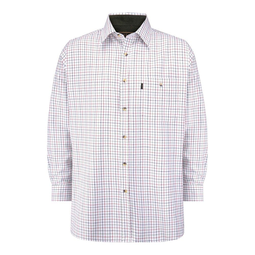 Uitgehangen tattersall shirt in blauw