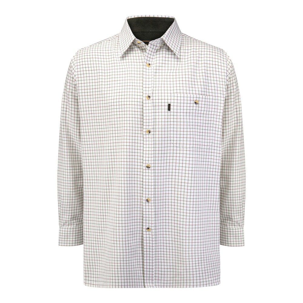 uitgehangen tattersall country shirt groen