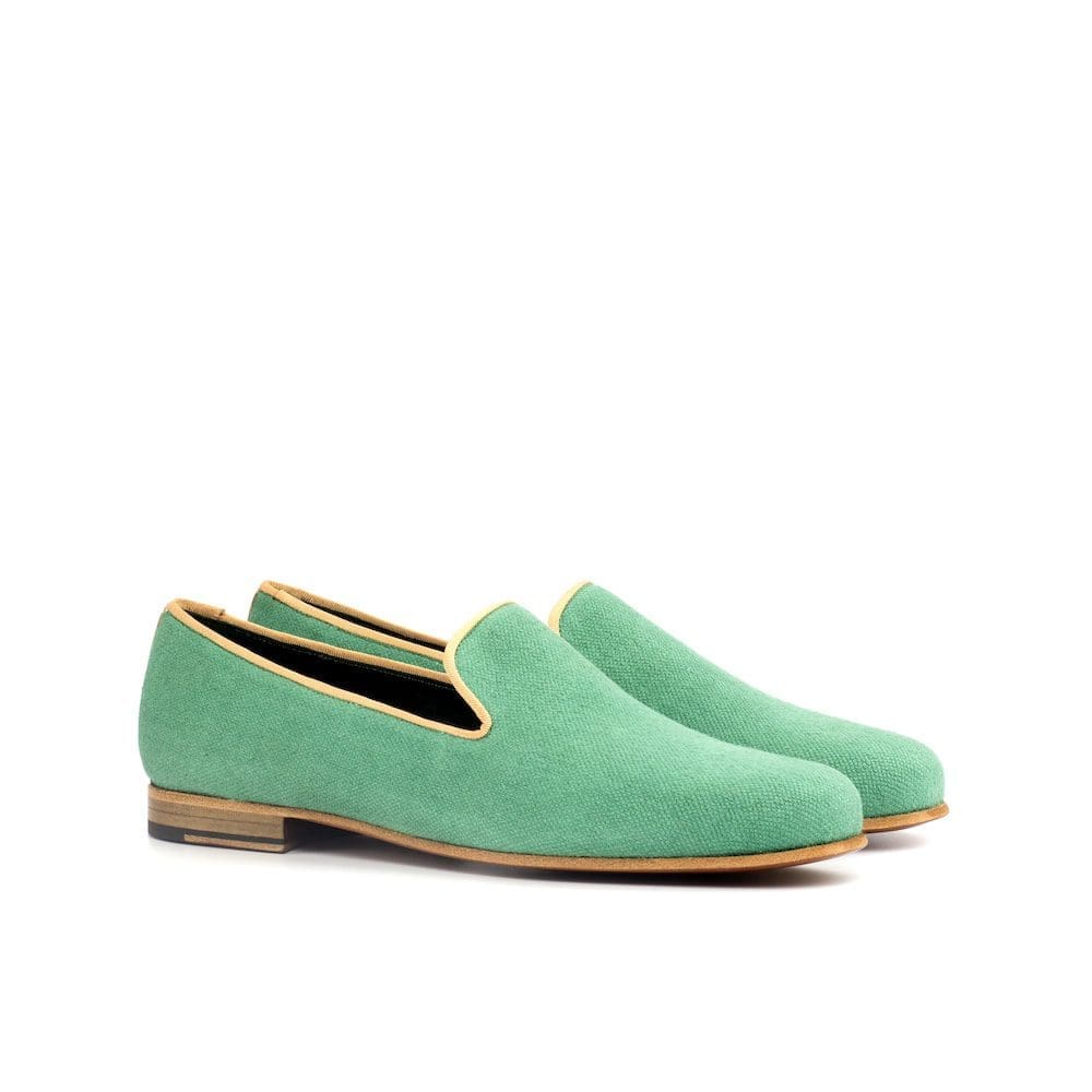 Green linnen slipper