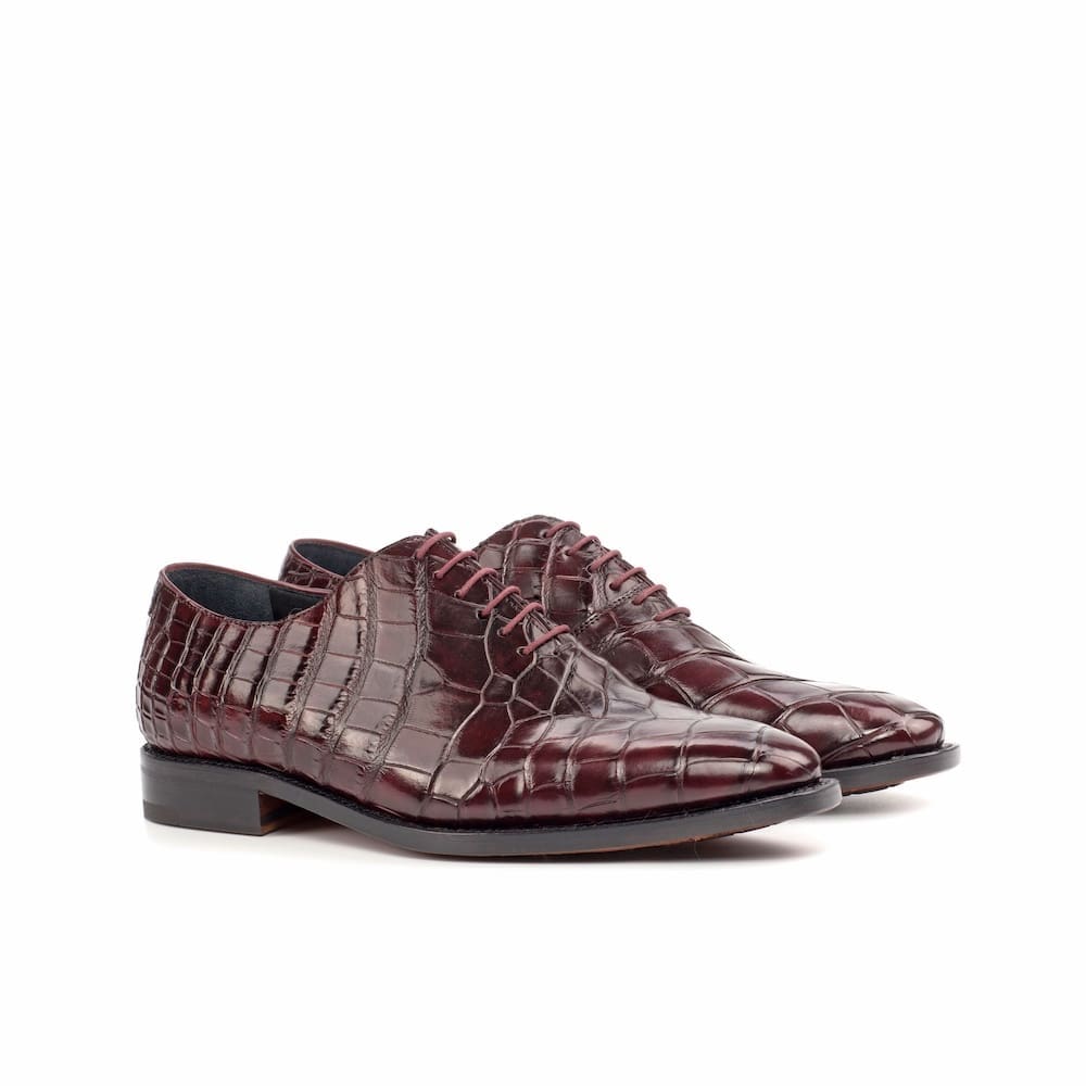 Burgundy Somerville whole cut alligator leer