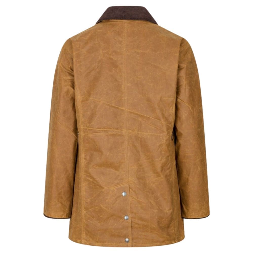 achterkant van beige dames wanjas