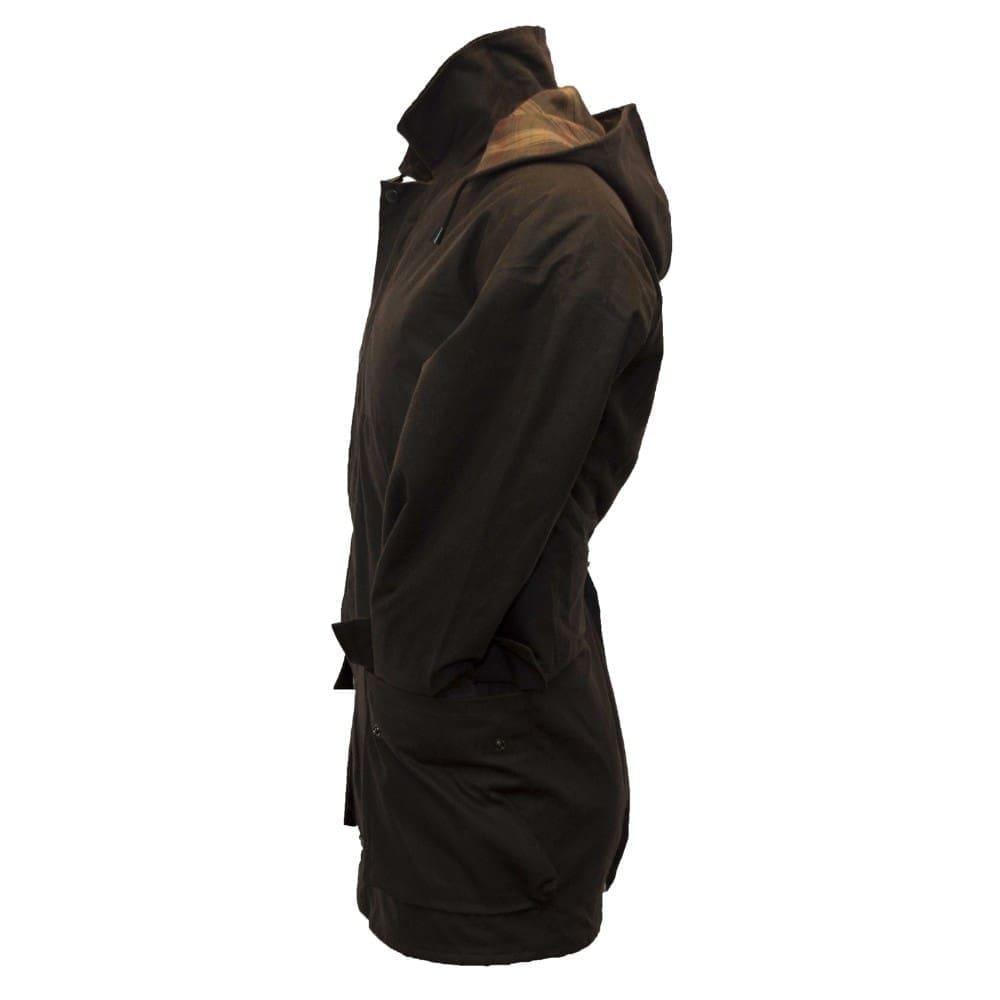 waxjas heren in bruin zijkant